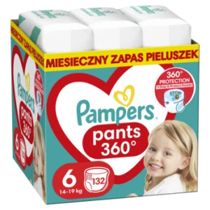 PAMPERS Pants 360 pieluchomajtki rozm6 14 19kg 132 szt